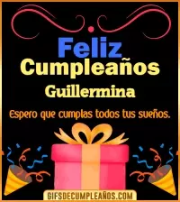 GIF Mensaje de cumpleaños Guillermina